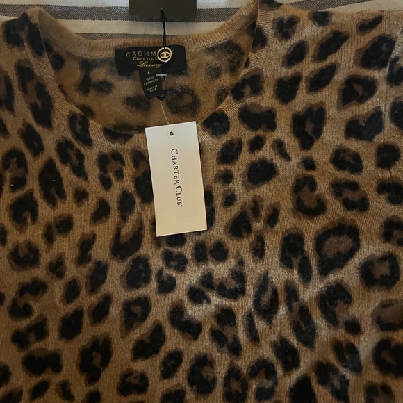 100% cashmere sweater animal print size L - Picture 5 of 6